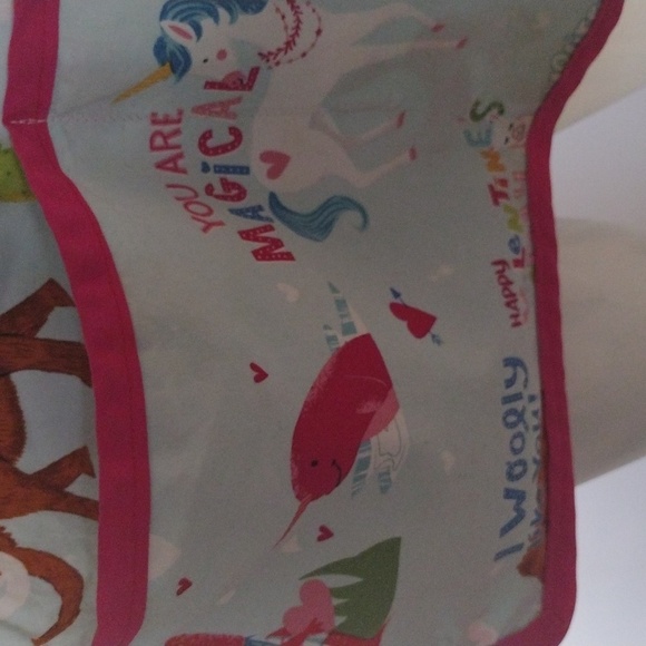 Vintage HANDMADE BIB APRON Woman One‎ Size VALENTINES Front Pockets Lace Closure - Picture 2 of 6